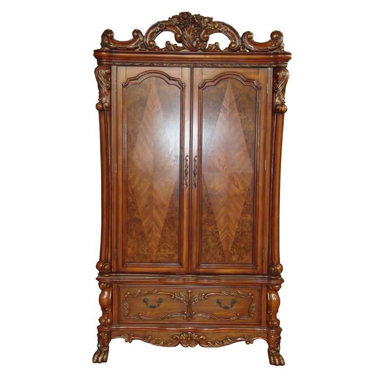 Dresden Cherry Oak TV Armoire - Ornate Home