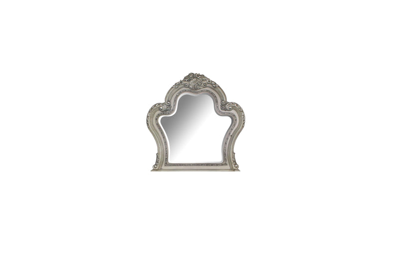 Dresden Vintage Bone White Mirror - Ornate Home