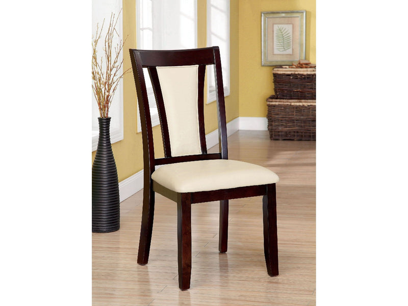 Brent Dark Cherry & Ivory Dining Chair (Set of 2)