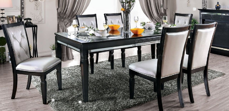 Alena Black & Silver Dining Table