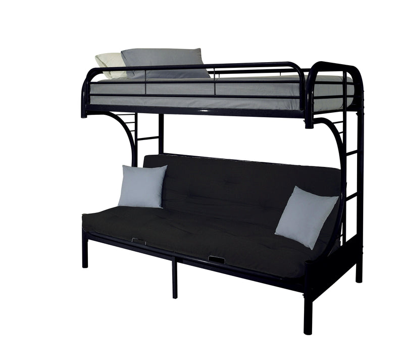 Eclipse Black Bunk Bed (Twin/Full/Futon) - Ornate Home