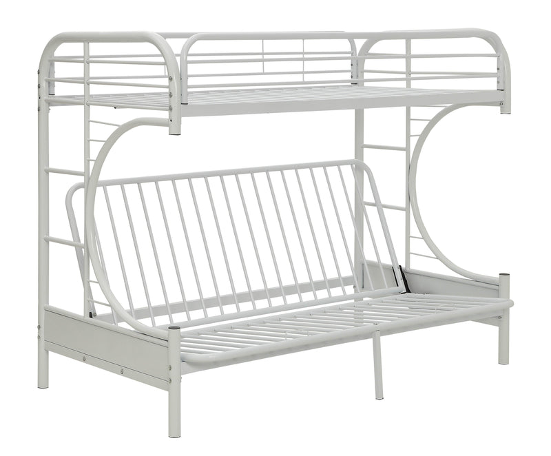 Eclipse White Bunk Bed (Twin XL/Queen/Futon) - Ornate Home