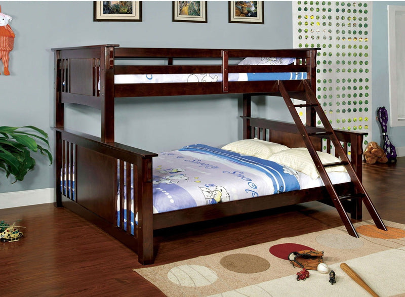 Spring Creek Dark Walnut Twin/Full Bunk Bed