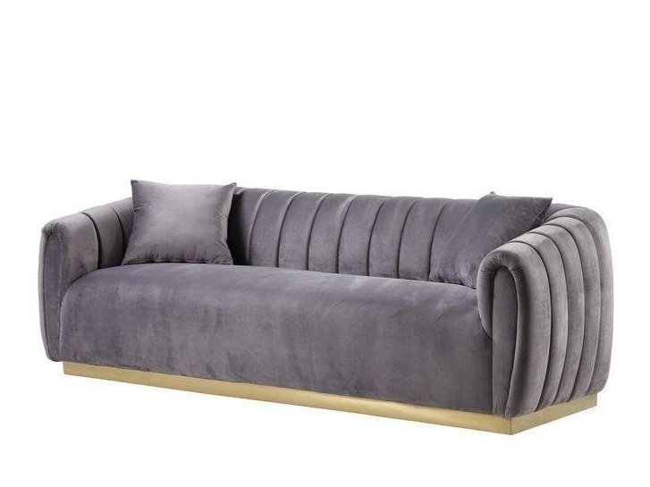 Elchanon - Gray Velvet - Sofa - Ornate Home