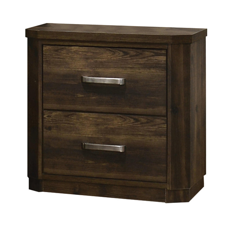 Elettra Rustic Walnut Nightstand - Ornate Home