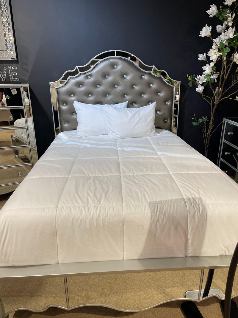 Eliora - Silver & Mirrored - Cal. King Bed - Ornate Home