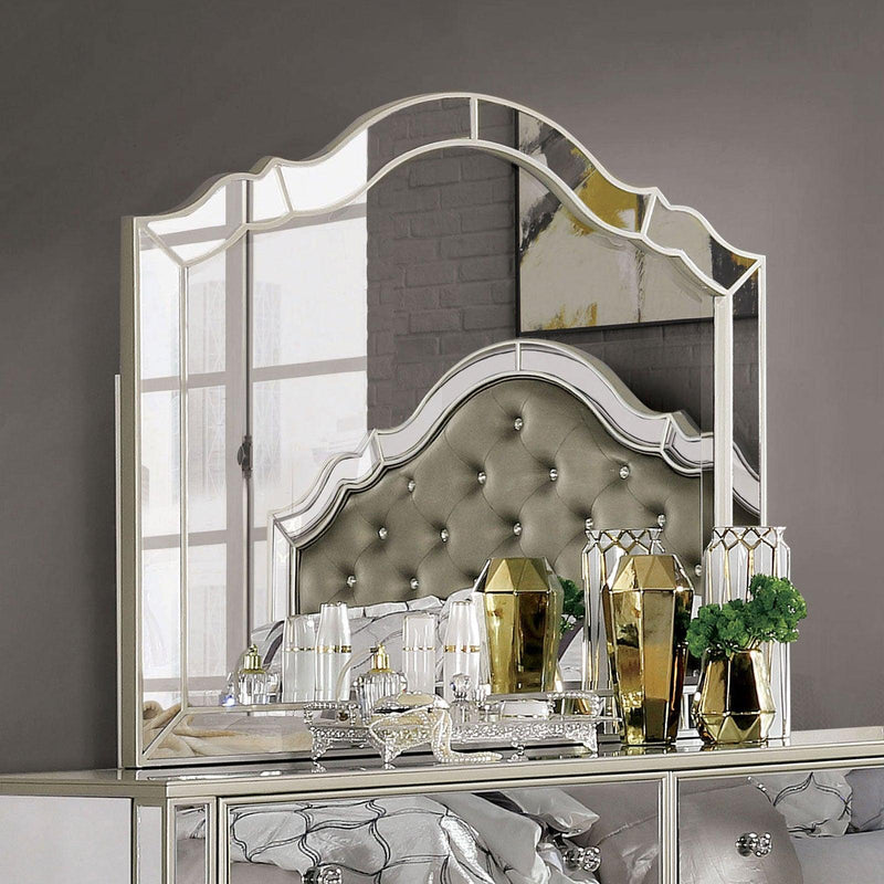 Eliora - Silver & Mirrored - Dresser and Mirror - Ornate Home