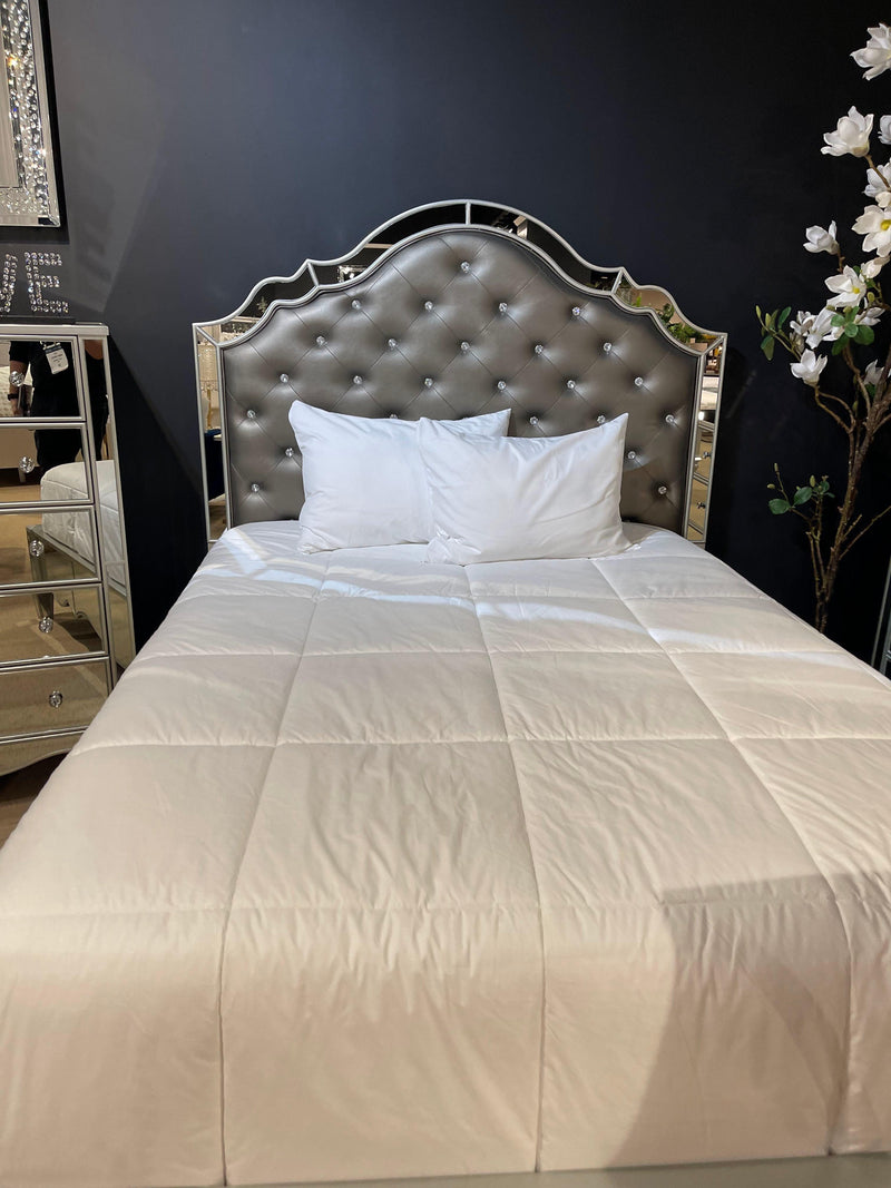 Eliora - Silver & Mirrored - Queen Bed - Ornate Home