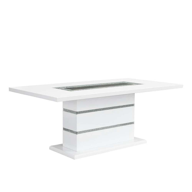 Elizaveta - White High Gloss - Dining Table - Ornate Home