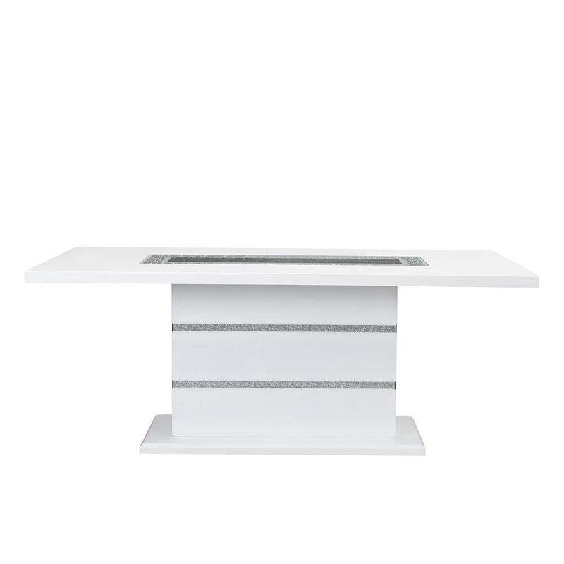 Elizaveta - White High Gloss - Dining Table - Ornate Home