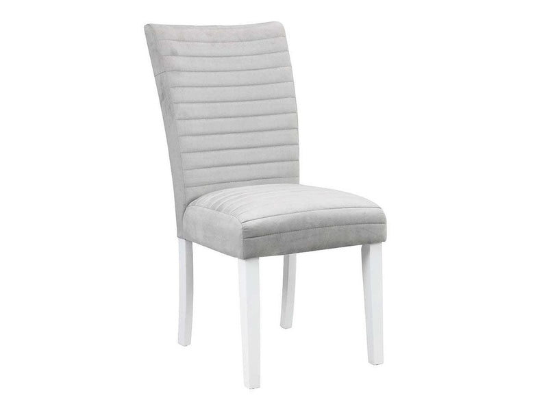 Elizaveta - White High Gloss & Gray - Side Chair (Set of 2) - Ornate Home