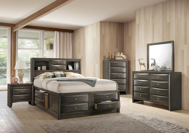 Emily Gray Storage Platform Bedroom Set - Ornate Home