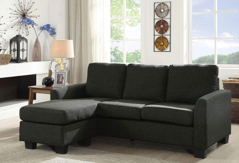 Erin - Dark Gray -  L Shape Sectional Sofa - Ornate Home