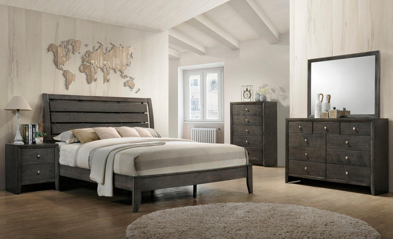 Evan Gray Panel Bedroom Set - Ornate Home