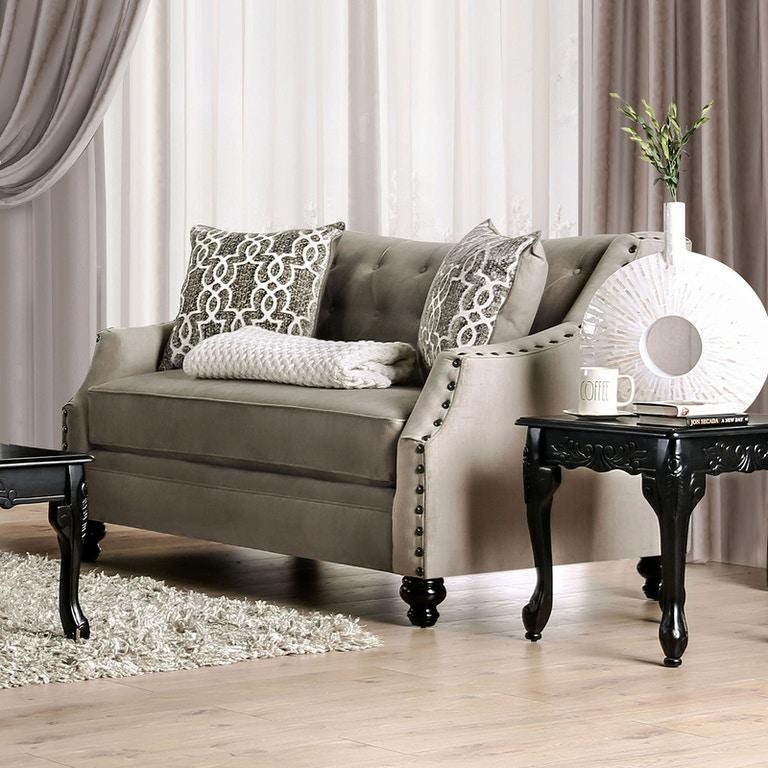 Ezrin - Light Brown - Stationary Sofa & Loveseat - 2pc - Ornate Home