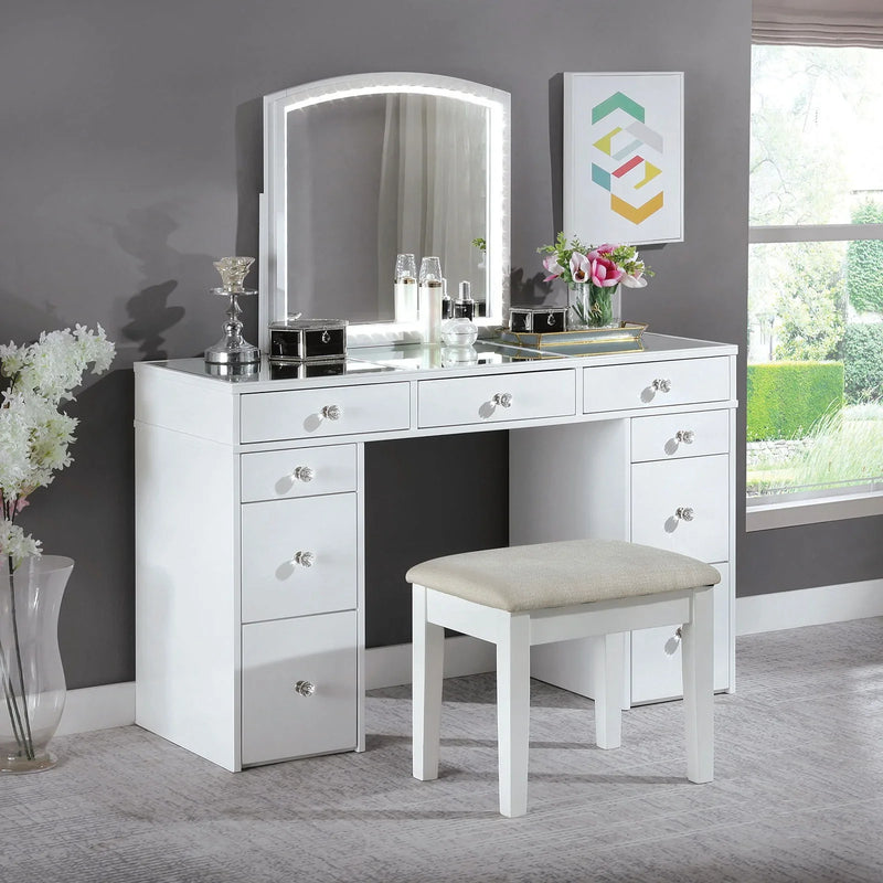 Louise - White -  Vanity Set - Ornate Home