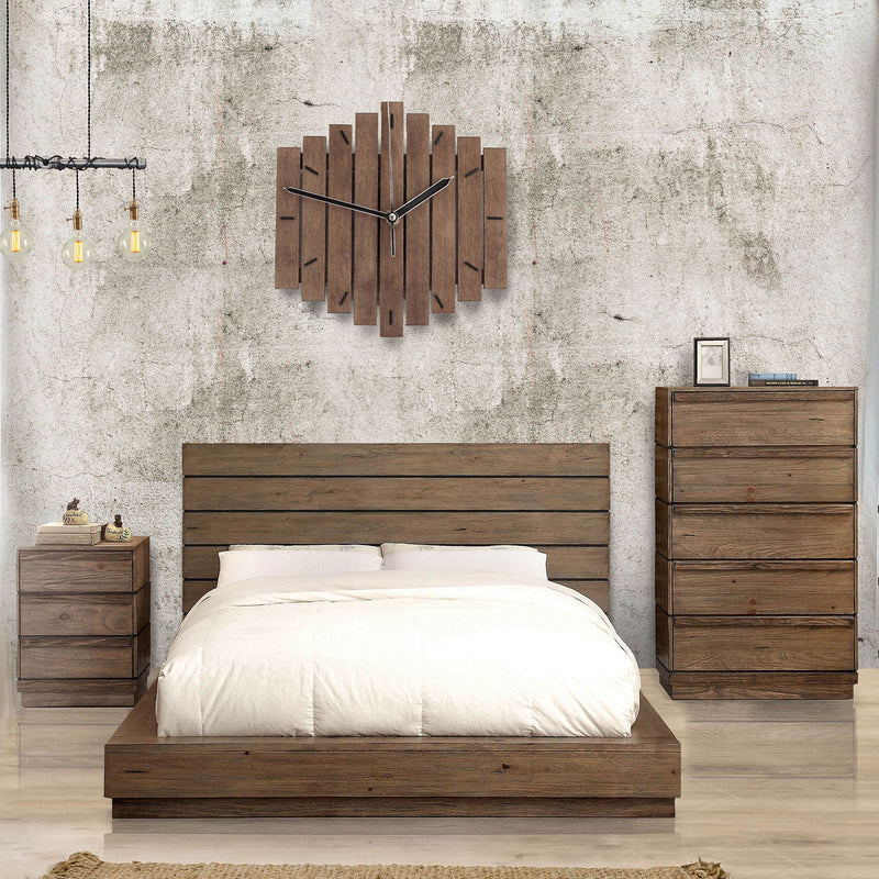 Coimbra Rustic Natural Queen Bed