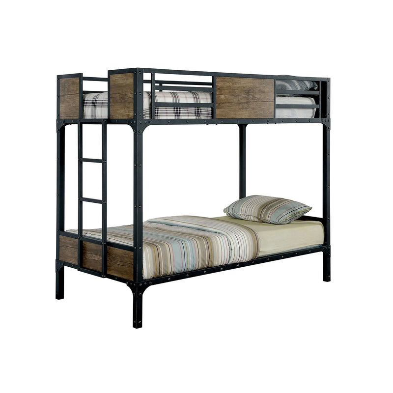 Clapton Black Twin/Twin Bunk Bed