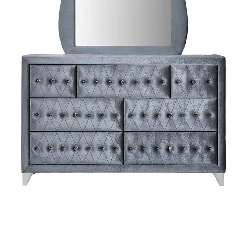 Dante - Gray Velvet - Dresser - Ornate Home