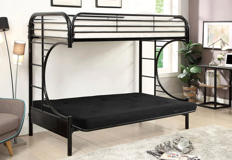 Opal Black & Metal Twin/Twin Bunk Bed