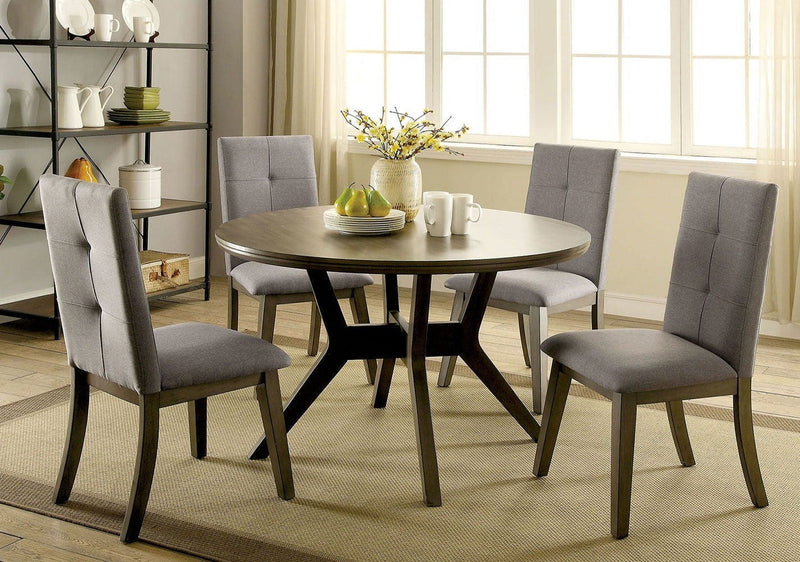 Abelone Gray Round Dining Table