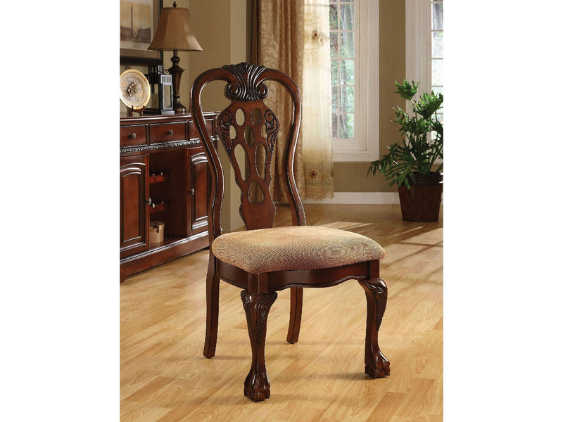 George Town Cherry & Beige Side Chair (Set of 2)