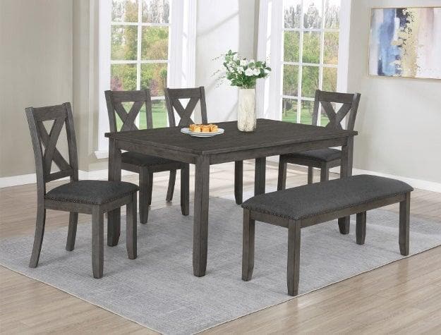 Favella Dark Gray Dining Room Set - Ornate Home