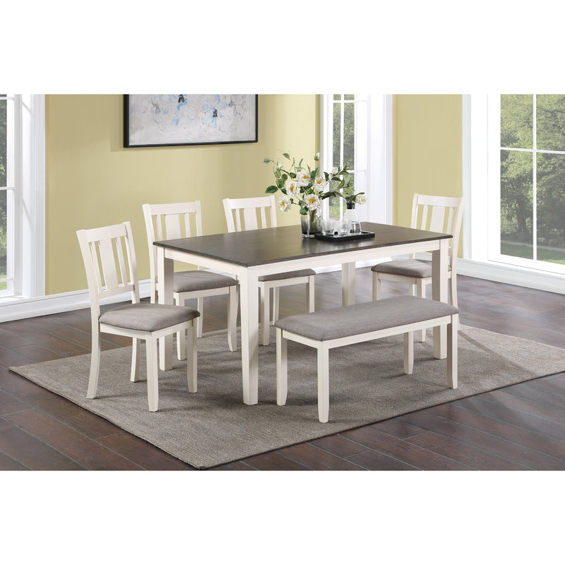 Rowan Chalk & Gray Dining Room Set / 6pc