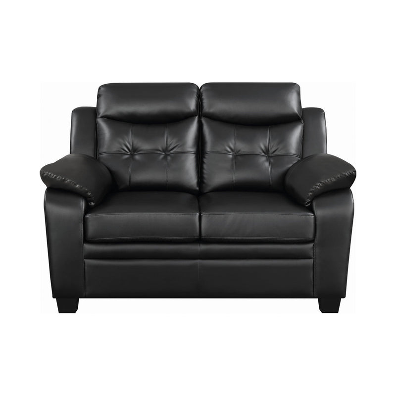 Finley - Black - Stationary Loveseat - Ornate Home