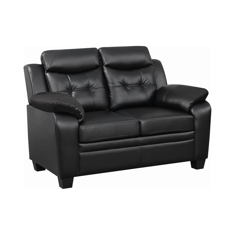 Finley - Black - Stationary Loveseat - Ornate Home