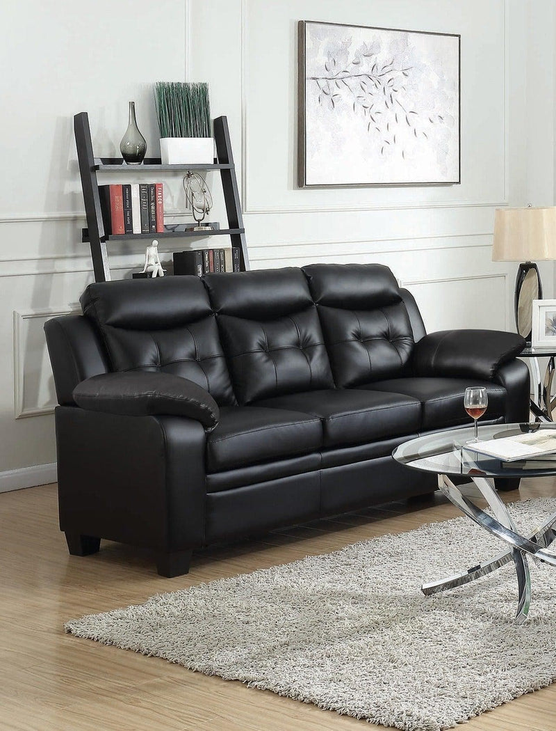 Finley - Black - Stationary Sofa - Ornate Home