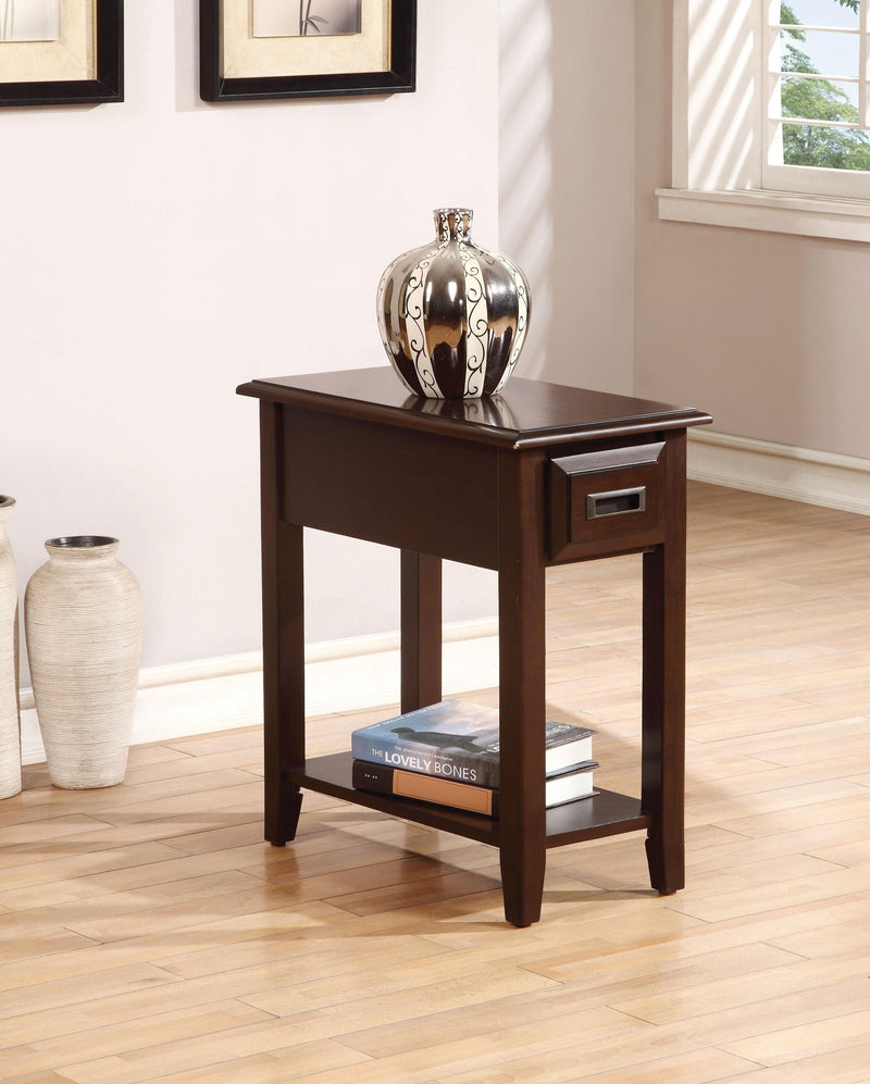 Flin Dark Cherry Side Table - Ornate Home