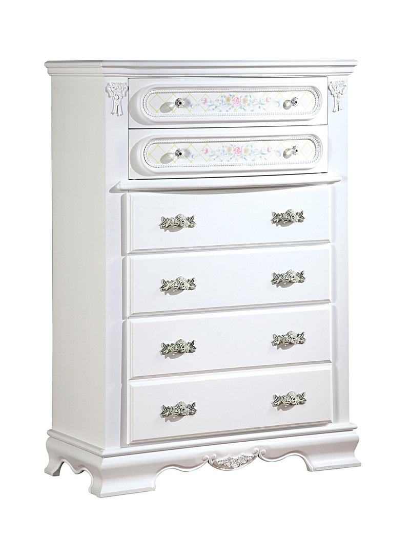 Flora White Chest - Ornate Home