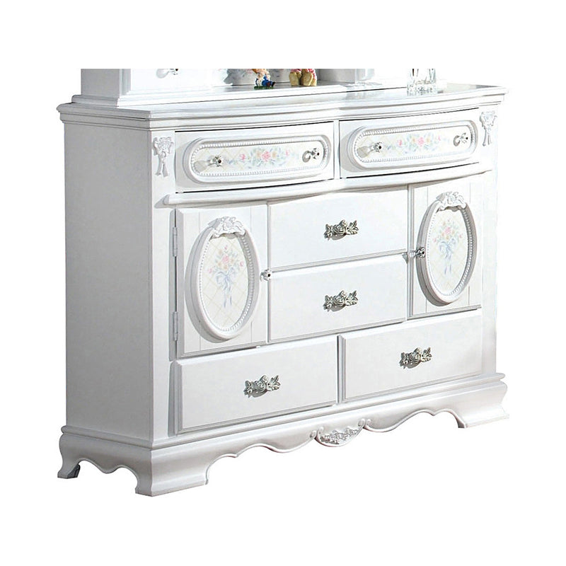 Flora White Dresser - Ornate Home