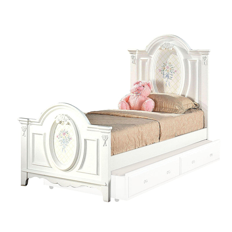 Flora White Twin Bed - Ornate Home