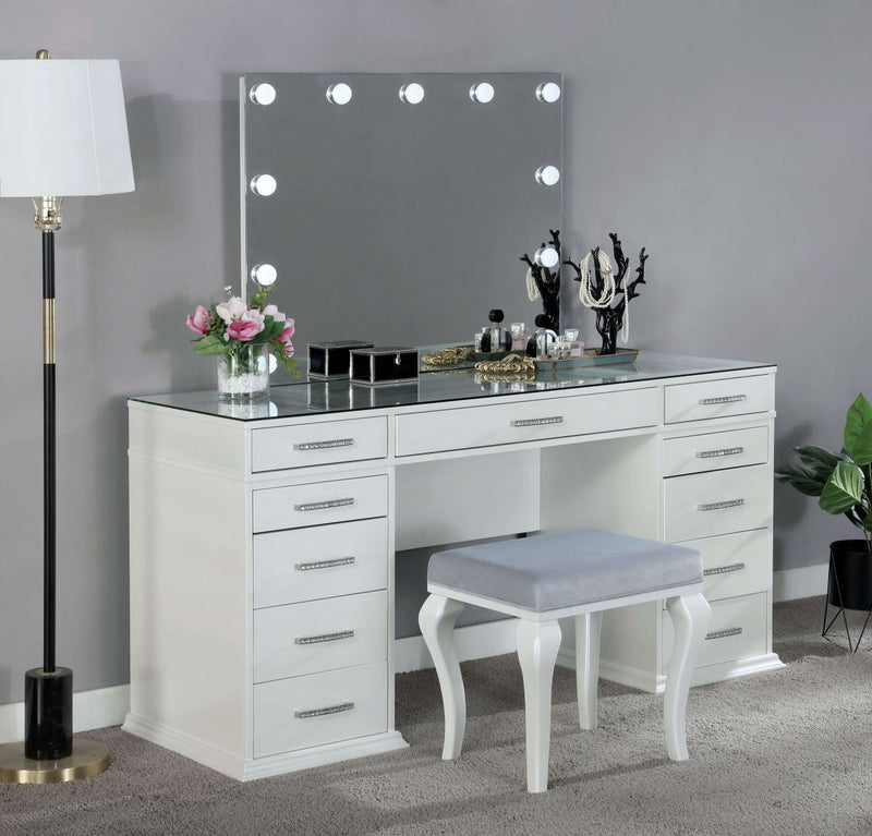 Valentina Luminous White Vanity