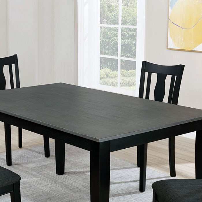 Carbey - Black & Gray - 5pc Dining Room Set - Ornate Home