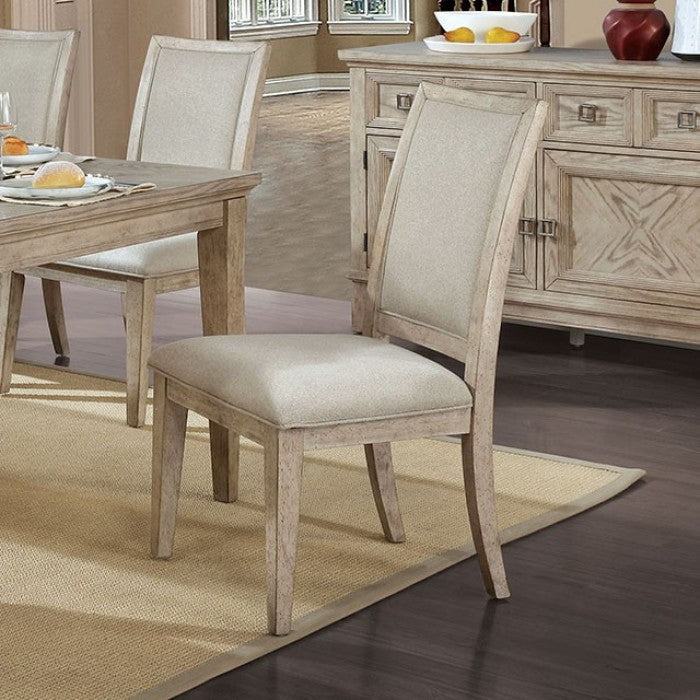 Cerise Natural Tone & Beige Dining Chair (Set of 2)