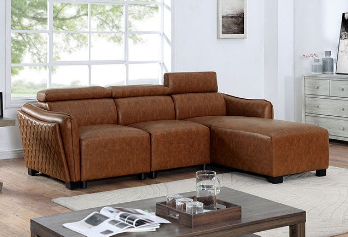 Holmestrand Brown Sectional Sofa  w/ Armless Chair