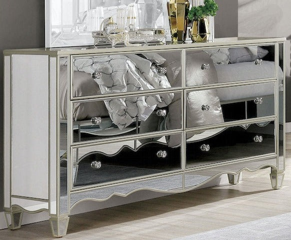 Eliora Silver & Mirrored Dresser