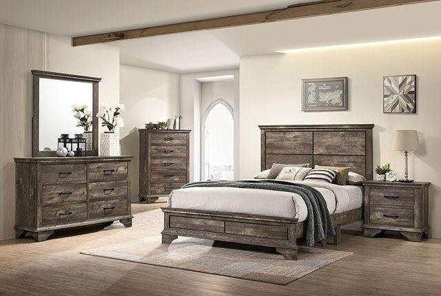 Fortworth - Gray - Queen Bedroom Set / 4pc - Ornate Home