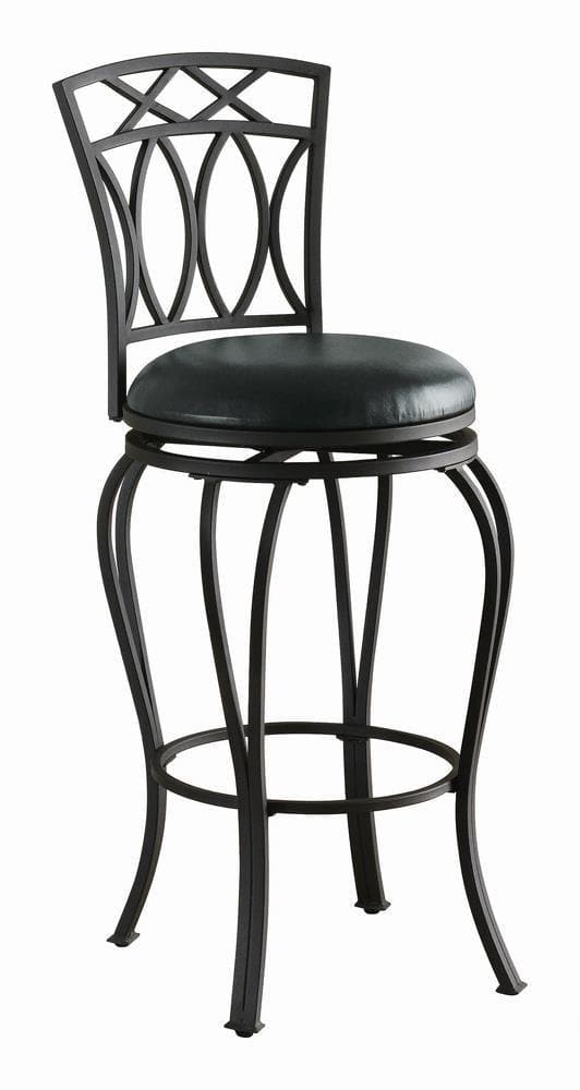 Black - Metal Swivel  Bar Stool - Ornate Home