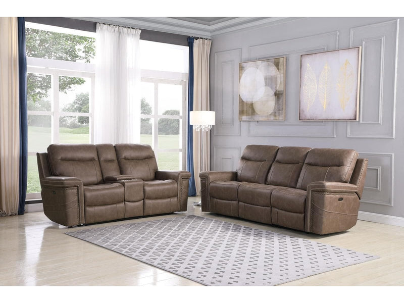 Wixom - Taupe - 2pc Power Living Room Set - Ornate Home