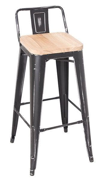 Gaius - Ash & Antique Black - Bar Stool (2pc) - Ornate Home