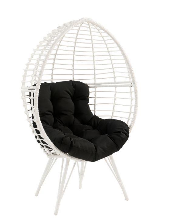 Galzed - Black & White - Patio Lounge Chair - Ornate Home