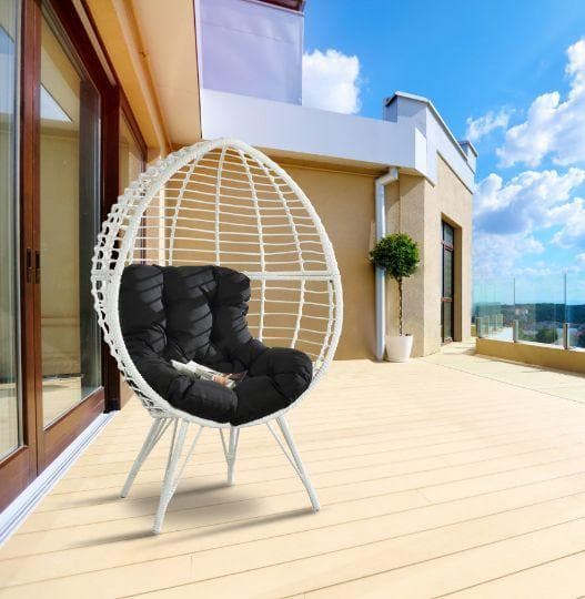 Galzed - Black & White - Patio Lounge Chair - Ornate Home