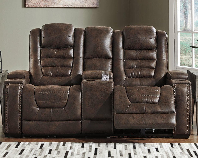 Game Zone Power Reclining Loveseat with Console - Ornate Home