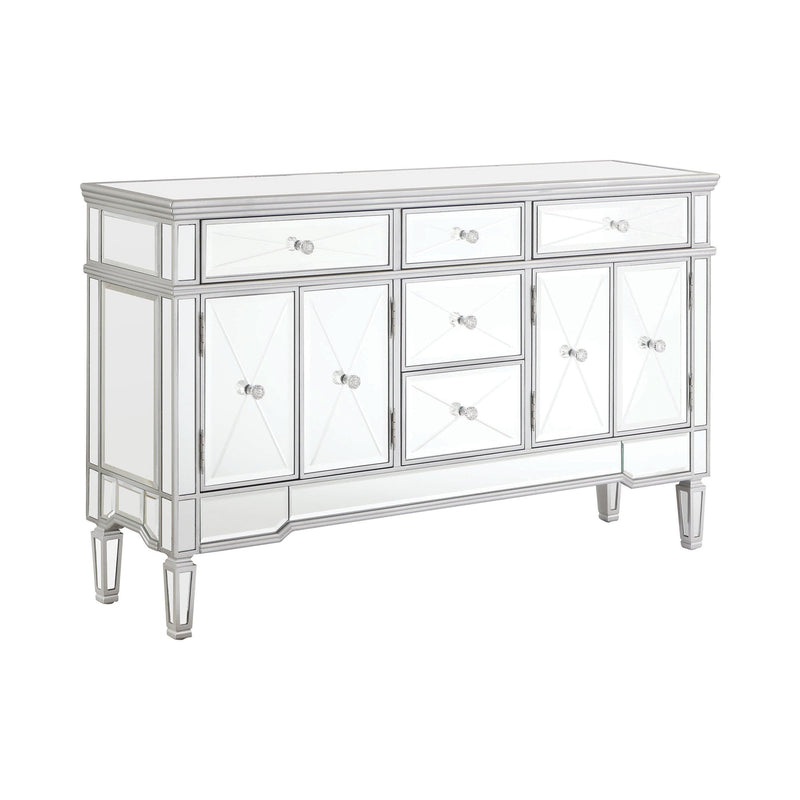 Garbo - Silver - Accent Cabinet - Ornate Home