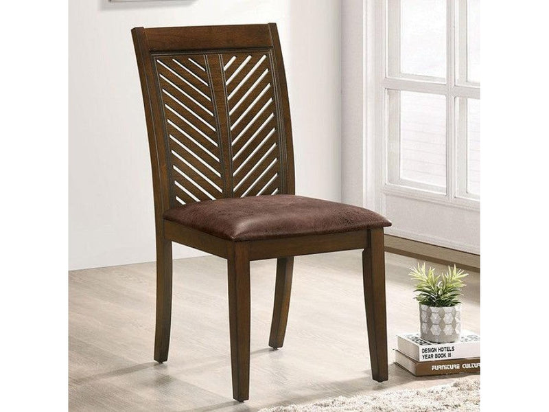 Garnett - Walnut & Brown - Side Chair (Set of 2) - Ornate Home