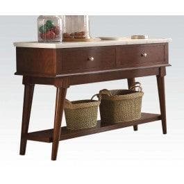 Gasha Server in White/Walnut - Ornate Home